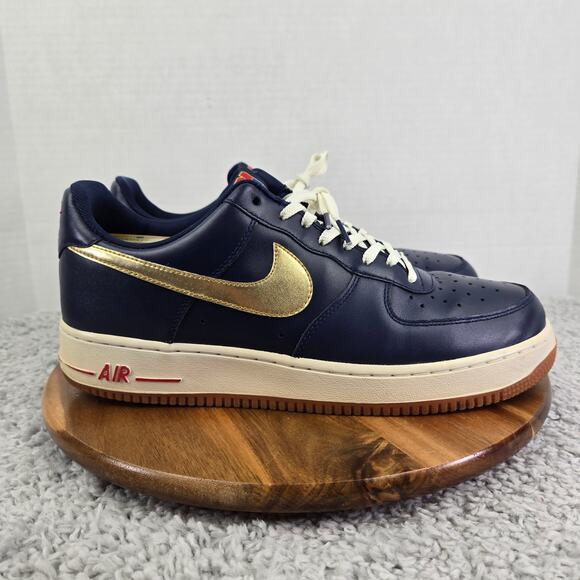 Nike Air Force 1 Low Olympic USA 2012 Midnight Navy Sneaker Mens 11 488298-406 - Picture 3 of 13